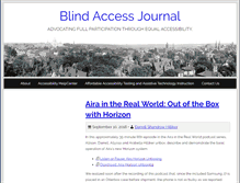 Tablet Screenshot of blindaccessjournal.com